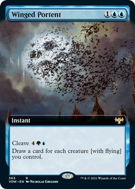 Winged Portent (Extended Art) (365) [VOW] - MTG Single