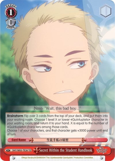Secret Within the Student Handbook (5) [5HY/W83] - Weiss Schwarz Single