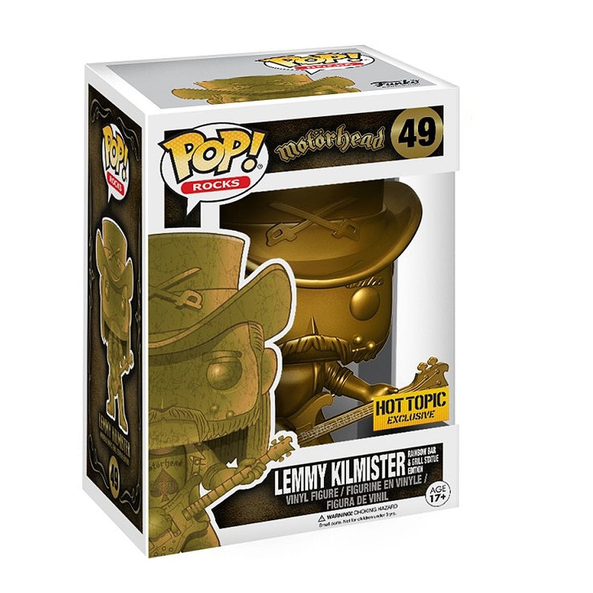 Rocks: Lemmy Kilmister (Rainbow Bar & Grill Statue Edition) (Hot Topic Exclusive) (Metallic) (49) [POP!] - Funko Sealed