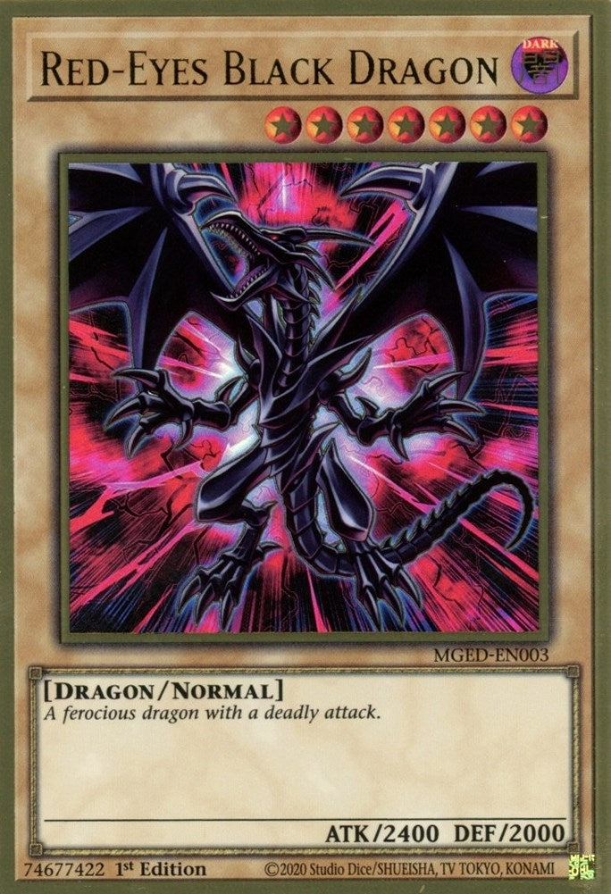Red-Eyes Black Dragon (3) (MGED) - YuGiOh Single