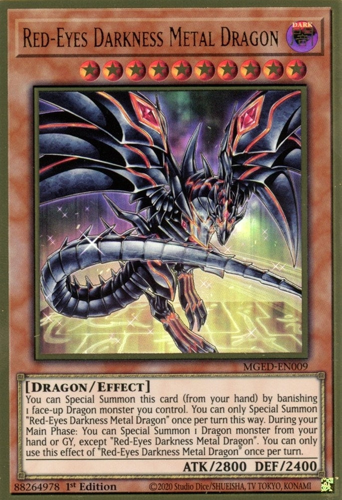 Red-Eyes Darkness Metal Dragon (Alternate Art) (9) (MGED) - YuGiOh Single