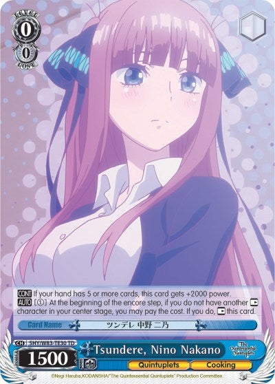 Tsundere Nino Nakano (5) [5HY/W83] - Weiss Schwarz Single