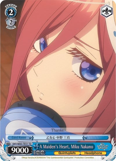A Maiden’s Heart Miku Nakano (5) [5HY/W83] - Weiss Schwarz Single