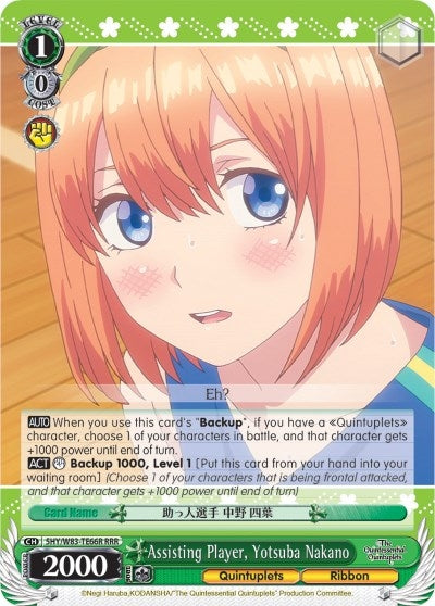Assisting Player Yotsuba Nakano (RRR) (5) [5HY/W83] - Weiss Schwarz Single