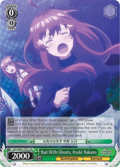 Bad With Ghosts Itsuki Nakano (5) [5HY/W83] - Weiss Schwarz Single