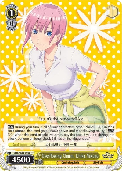 Overflowing Charm Ichika Nakano (5) [5HY/W83] - Weiss Schwarz Single