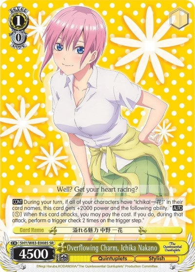 Overflowing Charm Ichika Nakano (SR) (5) [5HY/W83] - Weiss Schwarz Single