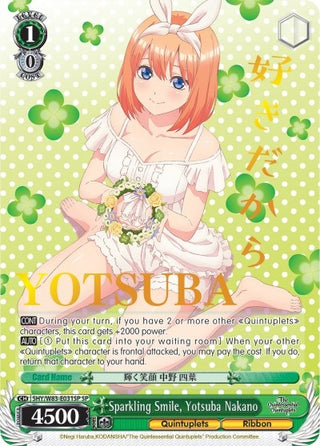 Sparkling Smile Yotsuba Nakano (SP) (5) [5HY/W83] - Weiss Schwarz Single