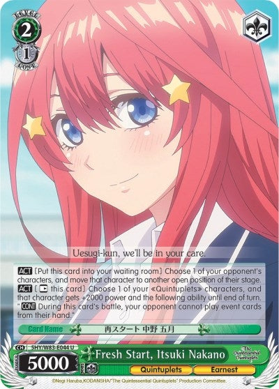 Fresh Start Itsuki Nakano (5) [5HY/W83] - Weiss Schwarz Single