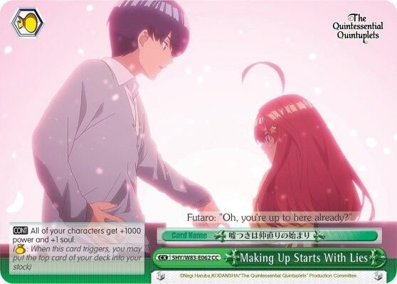 Making Up Starts With Lies (5) [5HY/W83] - Weiss Schwarz Single