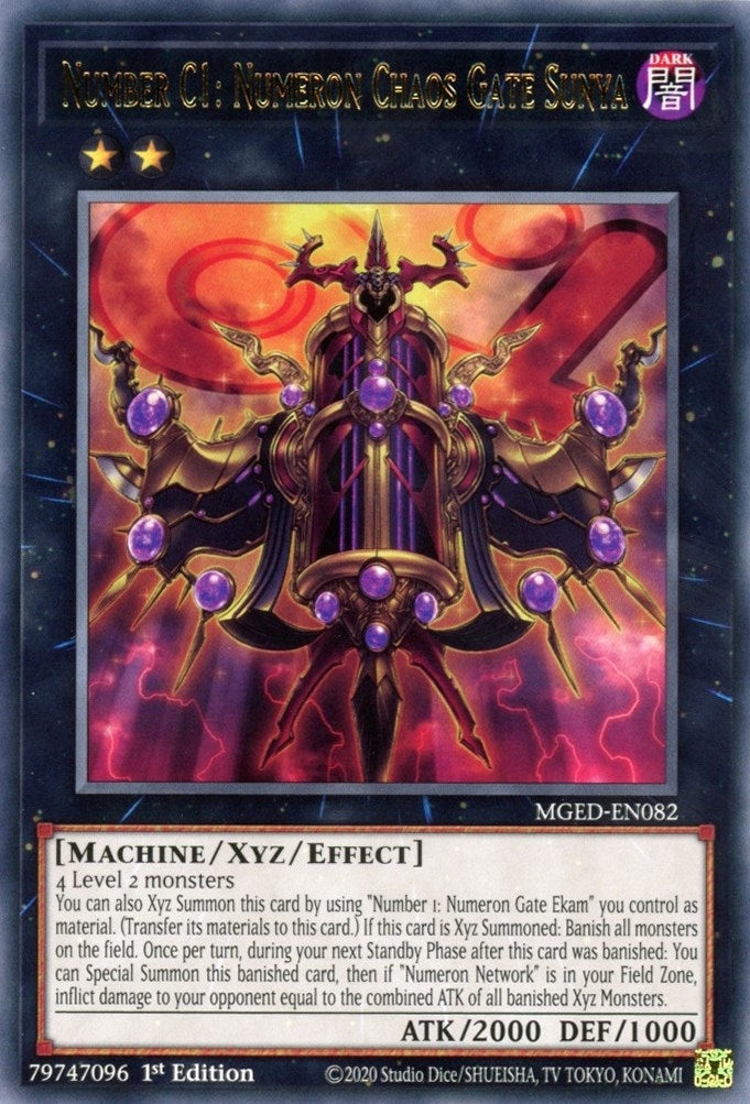 Number C1: Numeron Chaos Gate Sunya (82) (MGED) - YuGiOh Single