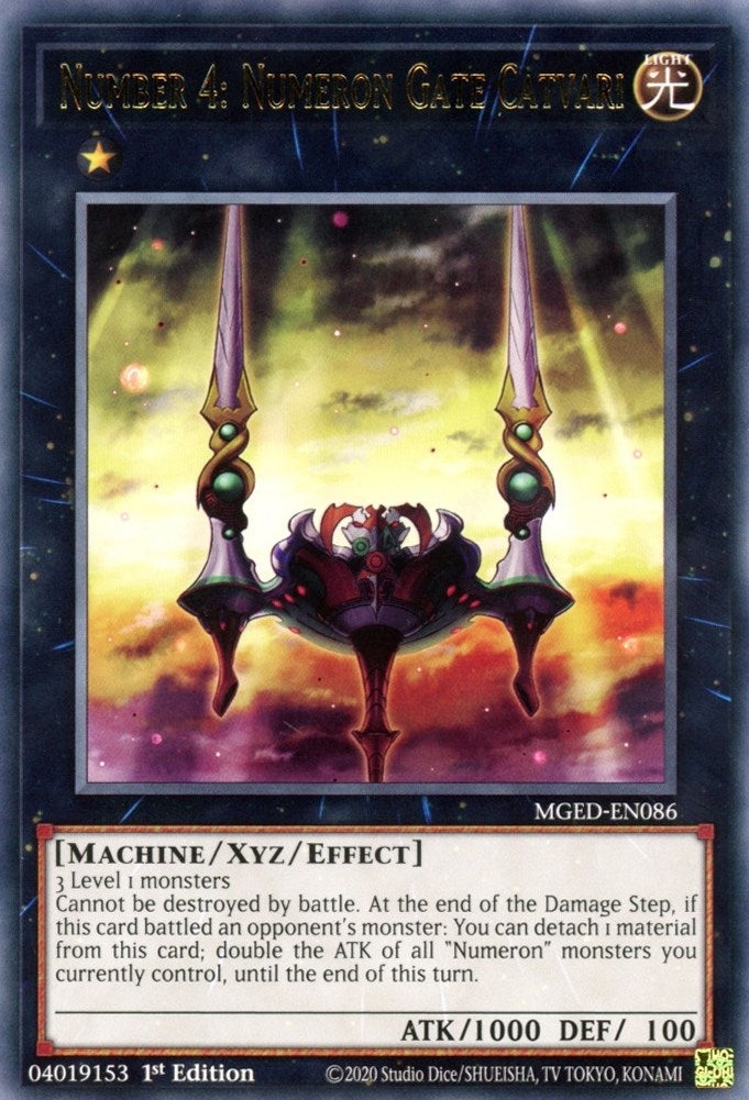 Number 4: Numeron Gate Catvari (86) (MGED) - YuGiOh Single