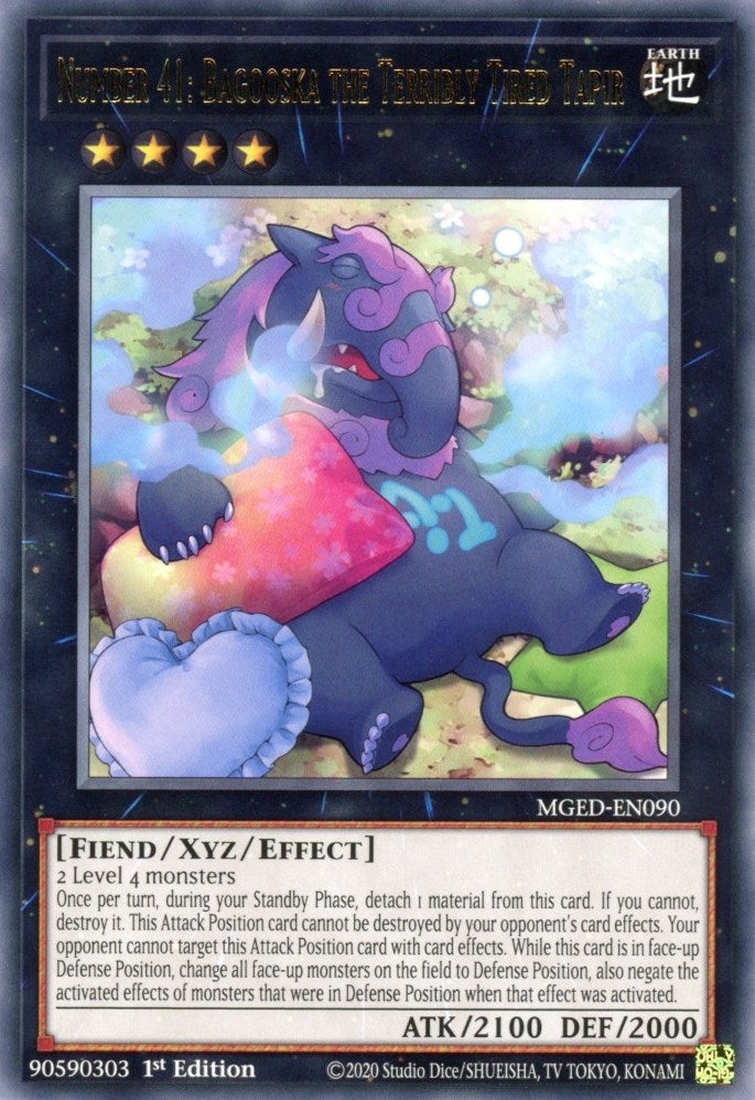 Number 41: Bagooska the Terribly Tired Tapir (90) (MGED) - YuGiOh Single