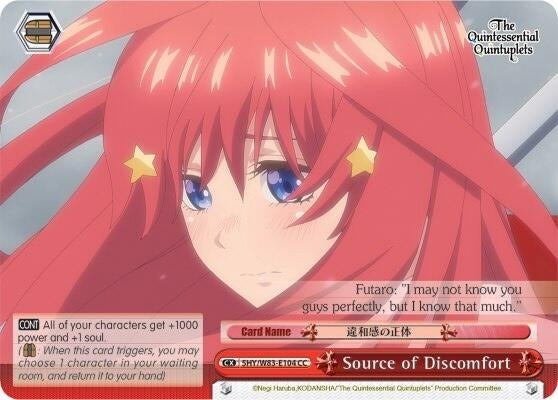 Source of Discomfort (5) [5HY/W83] - Weiss Schwarz Single