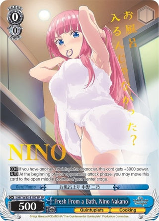Fresh From a Bath Nino Nakano (SP) (5) [5HY/W83] - Weiss Schwarz Single
