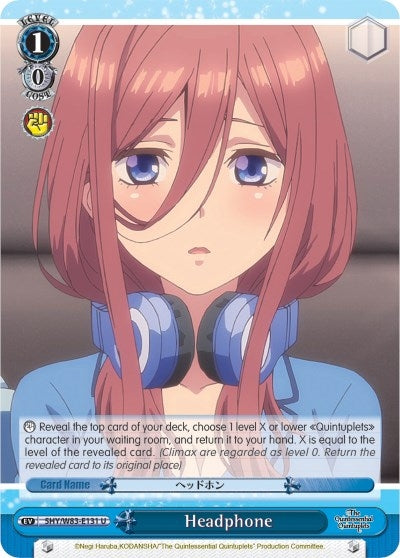 Headphone (5) [5HY/W83] - Weiss Schwarz Single