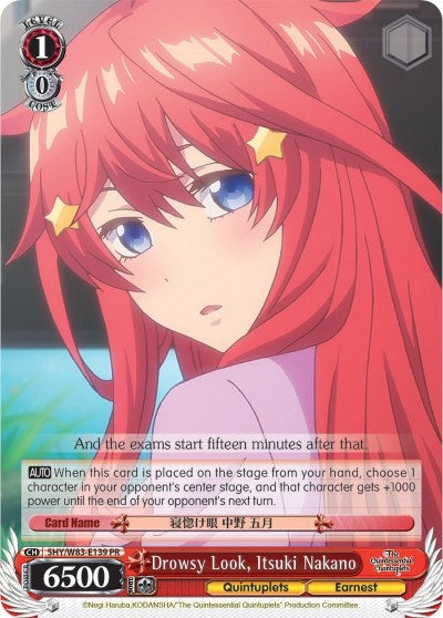 Drowsy Look Itsuki Nakano (5) [5HY/W83] - Weiss Schwarz Single