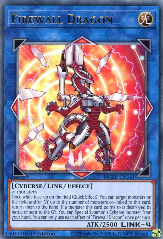 Firewall Dragon (Red Alternate Art) (141) (MGED) - YuGiOh Single