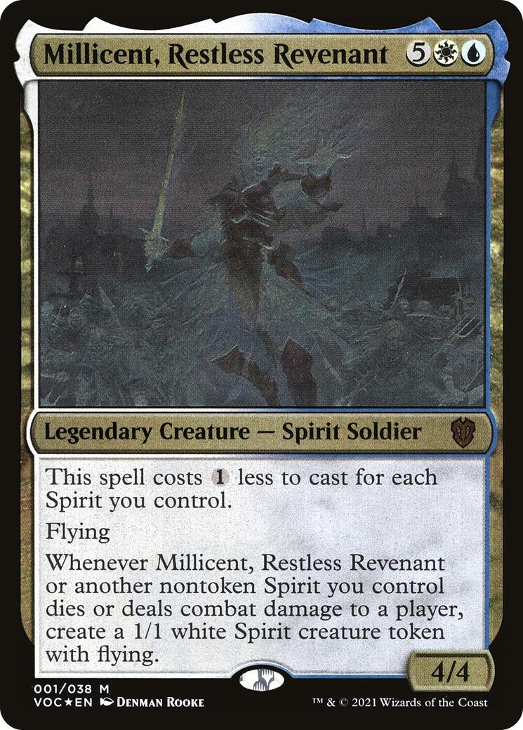 Millicent Restless Revenant (Display Commander) - Thick Stock (1) [VOC] - MTG Single
