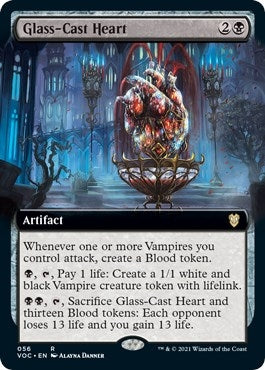 Glass-Cast Heart (Extended Art) (56) [VOC] - MTG Single