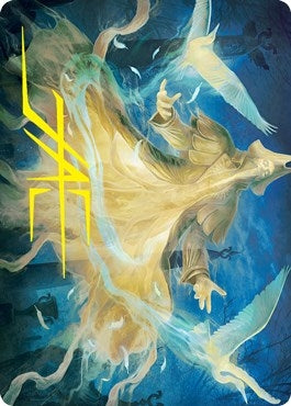Heron-Blessed Geist Art Card (Gold-Stamped Signature) (13) [ASVOW] - MTG Single