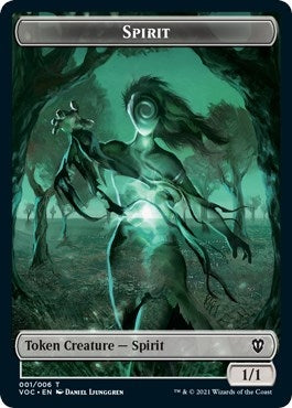 Spirit (001) // Spirit (002) Double-sided Token (0) [VOC] - MTG Single