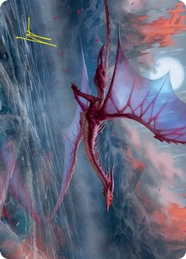 Manaform Hellkite Art Card (Gold-Stamped Signature) (46) [ASVOW] - MTG Single