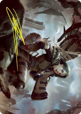 Sawblade Slinger Art Card (Gold-Stamped Signature) (54) [ASVOW] - MTG Single