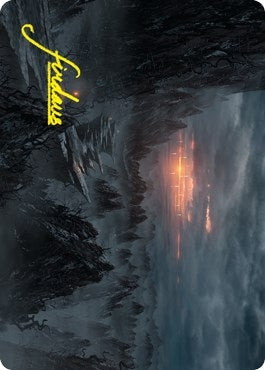 Sundown Pass Art Card (Gold-Stamped Signature) (68) [ASVOW] - MTG Single