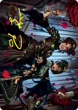 Falkenrath Celebrants (73/81) Art Card (Gold-Stamped Signature) (73) [ASVOW] - MTG Single