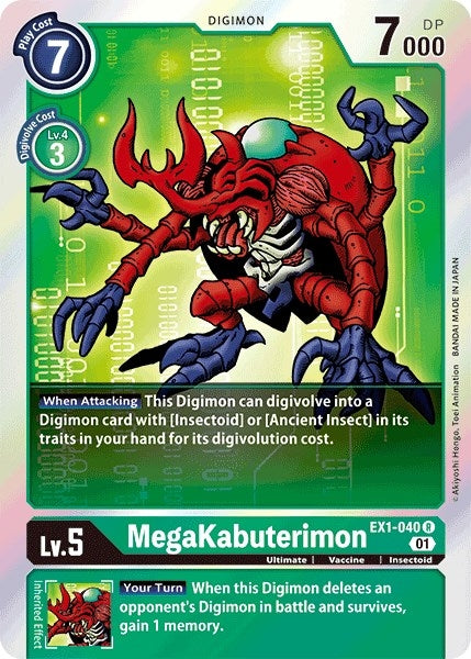 MegaKabuterimon (1040) [EX01] - Digimon Card Game Single