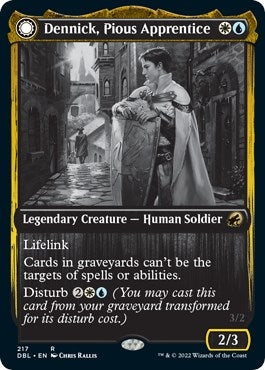 Dennick Pious Apprentice (217) [DBL] - MTG Single