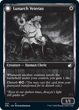 Lunarch Veteran (27) [DBL] - MTG Single