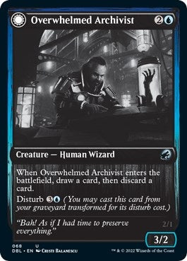 Overwhelmed Archivist (68) [DBL] - MTG Single