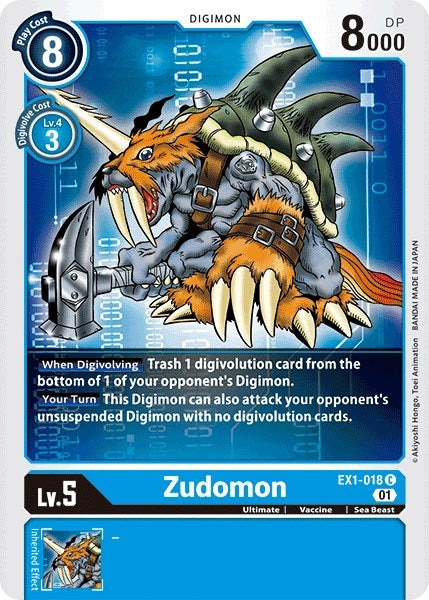 Zudomon (1018) [EX01] - Digimon Card Game Single
