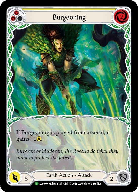 Burgeoning (Yellow) (70) [PR] - Flesh and Blood TCG Single