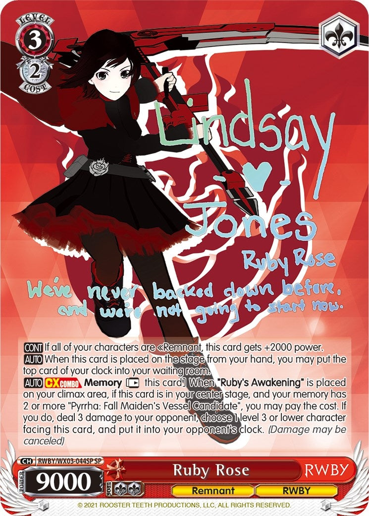 Ruby Rose (SP) (3044) [RWBY/WX03] - Weiss Schwarz Single