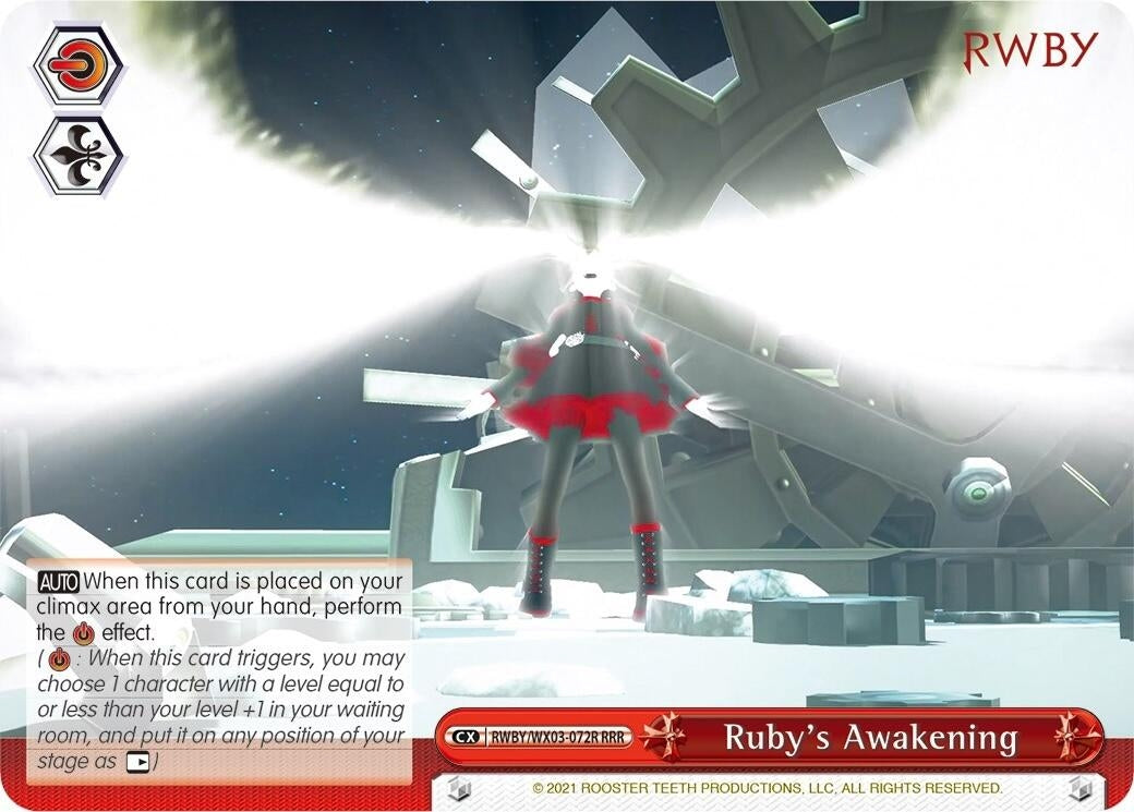 Ruby’s Awakening (RRR) (3072) [RWBY/WX03] - Weiss Schwarz Single