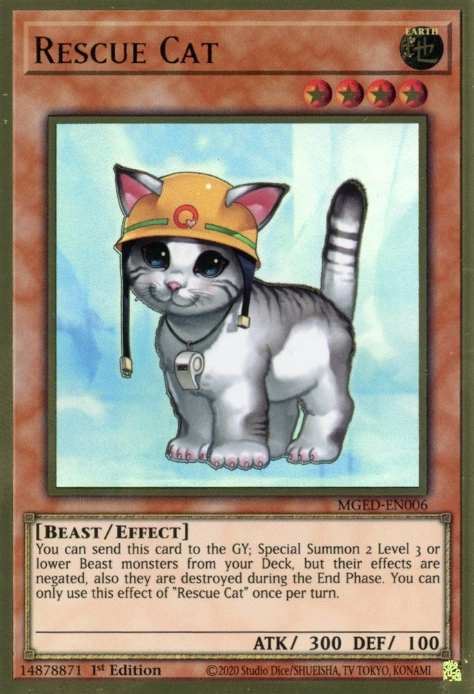 Rescue Cat (6) (MGED) - YuGiOh Single