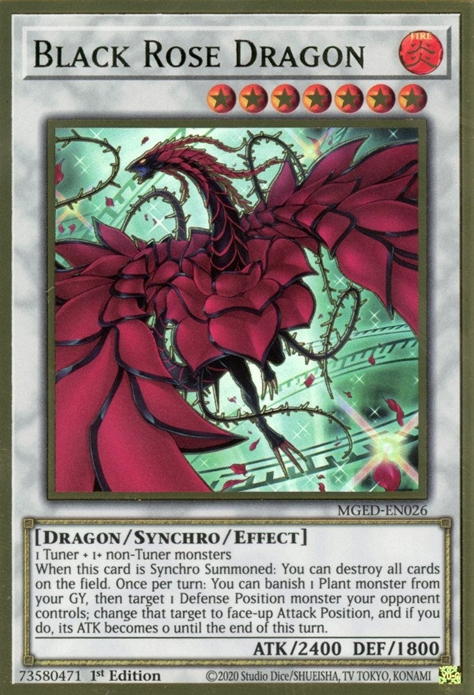 Black Rose Dragon (Alternate Art) (26) (MGED) - YuGiOh Single