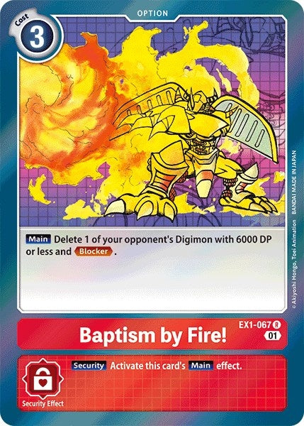 Baptism by Fire! (1067) [EX01] - Digimon Card Game Single