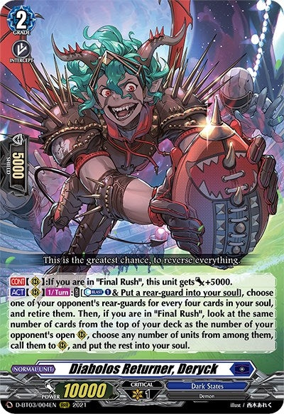 Diabolos Returner Deryck (3004) [D-BT03] - Cardfight Vanguard Single