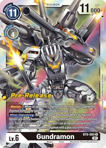 Gundramon (6065) [BT06_PR] - Digimon Card Game Single