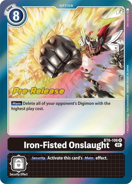 Iron-Fisted Onslaught (6106) [BT06_PR] - Digimon Card Game Single