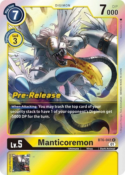 Manticoremon (6041) [BT06_PR] - Digimon Card Game Single