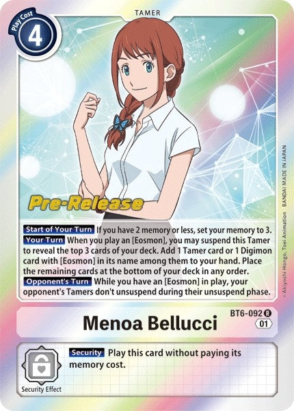 Menoa Bellucci (6092) [BT06_PR] - Digimon Card Game Single