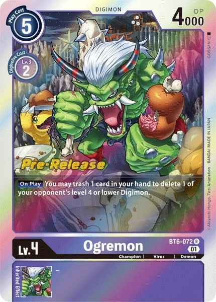 Ogremon (6072) [BT06_PR] - Digimon Card Game Single