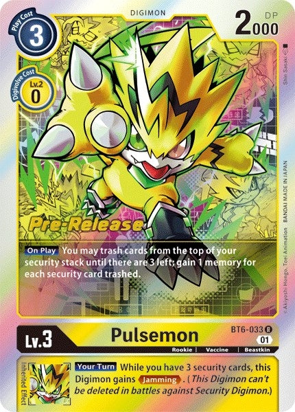 Pulsemon (6033) [BT06_PR] - Digimon Card Game Single
