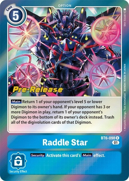 Raddle Star (6098) [BT06_PR] - Digimon Card Game Single
