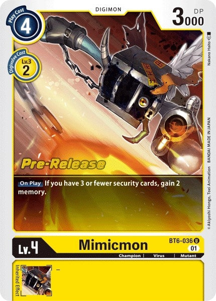 Mimicmon (6036) [BT06_PR] - Digimon Card Game Single